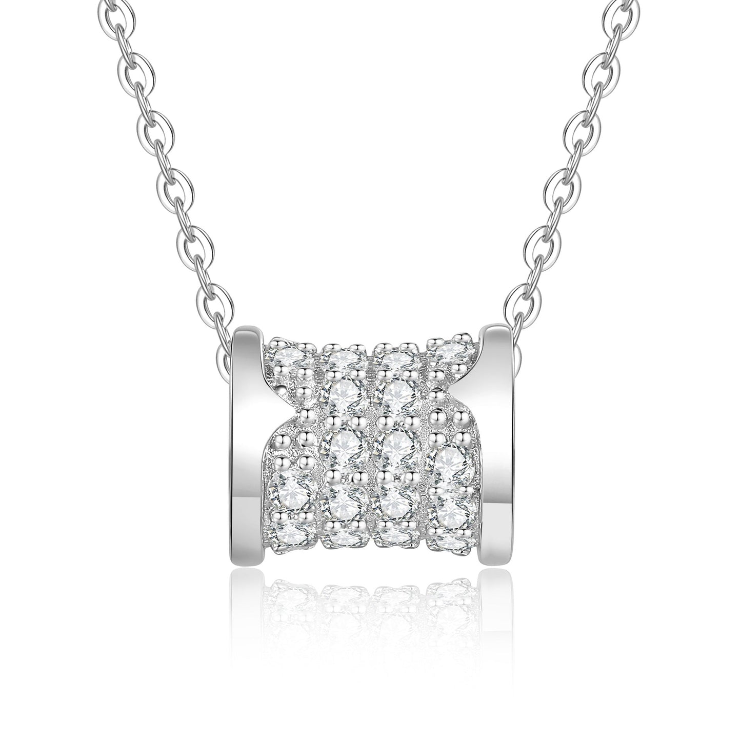 [Avelora]FULL-PAVE "HOURGLASS" MOISSANITE NECKLACE