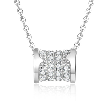 [Avelora]FULL-PAVE "HOURGLASS" MOISSANITE NECKLACE