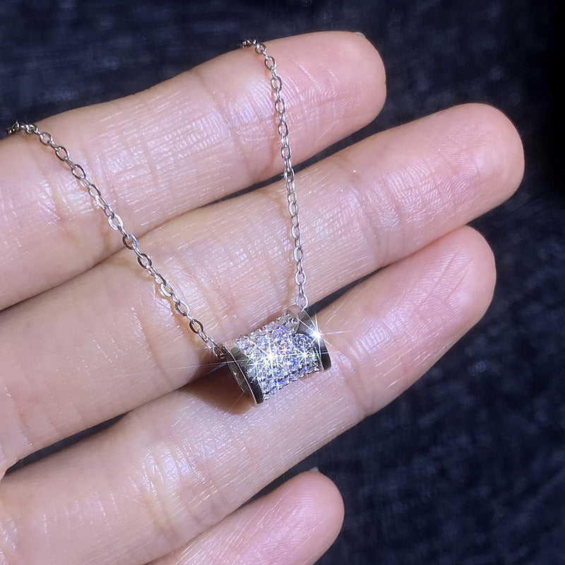 [Avelora]FULL-PAVE "HOURGLASS" MOISSANITE NECKLACE