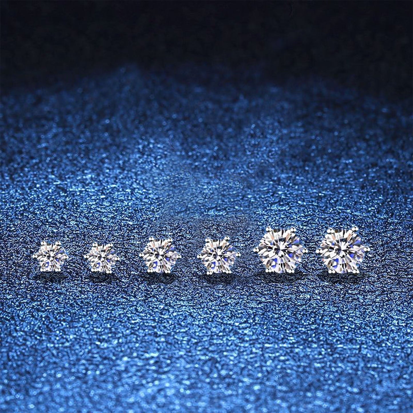 [Avelora]SIX-PRONG MOISSANITE EARRINGS