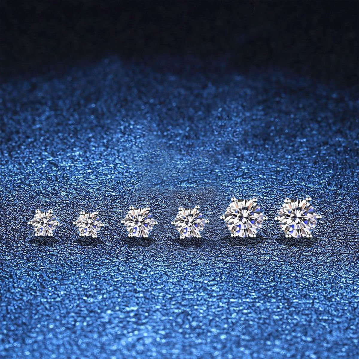 [Avelora]SIX-PRONG MOISSANITE EARRINGS
