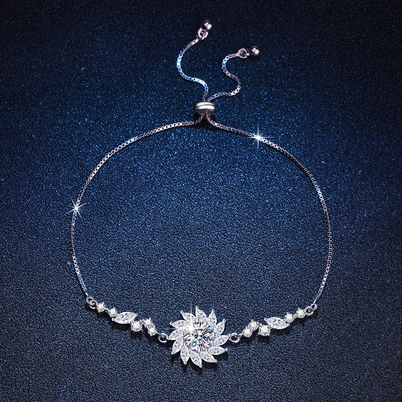[Avelora]RADIANT SUNFLOWER MOISSANITE BRACELET