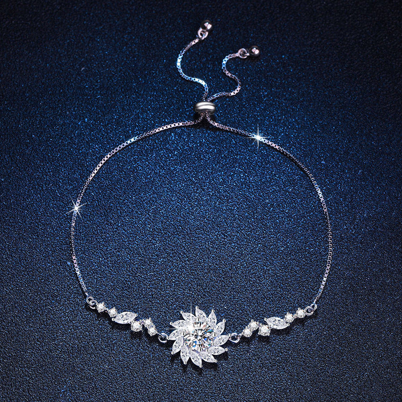 [Avelora]RADIANT SUNFLOWER MOISSANITE BRACELET