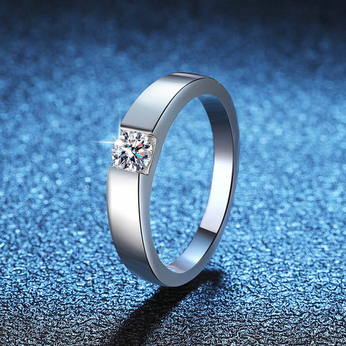 [Avelora]SLEEK MINIMALIST COUPLE'S MOISSANITE RING