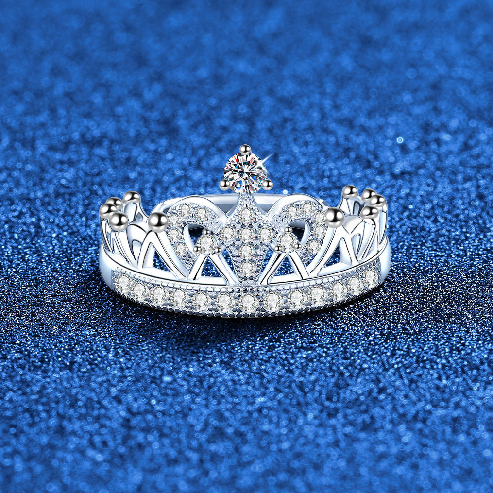 [Avelora]DREAMY CROWN MOISSANITE RING - 1.2CT ELEGANT PRINCESS STYLE