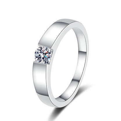 [Avelora]SLEEK MINIMALIST COUPLE'S MOISSANITE RING