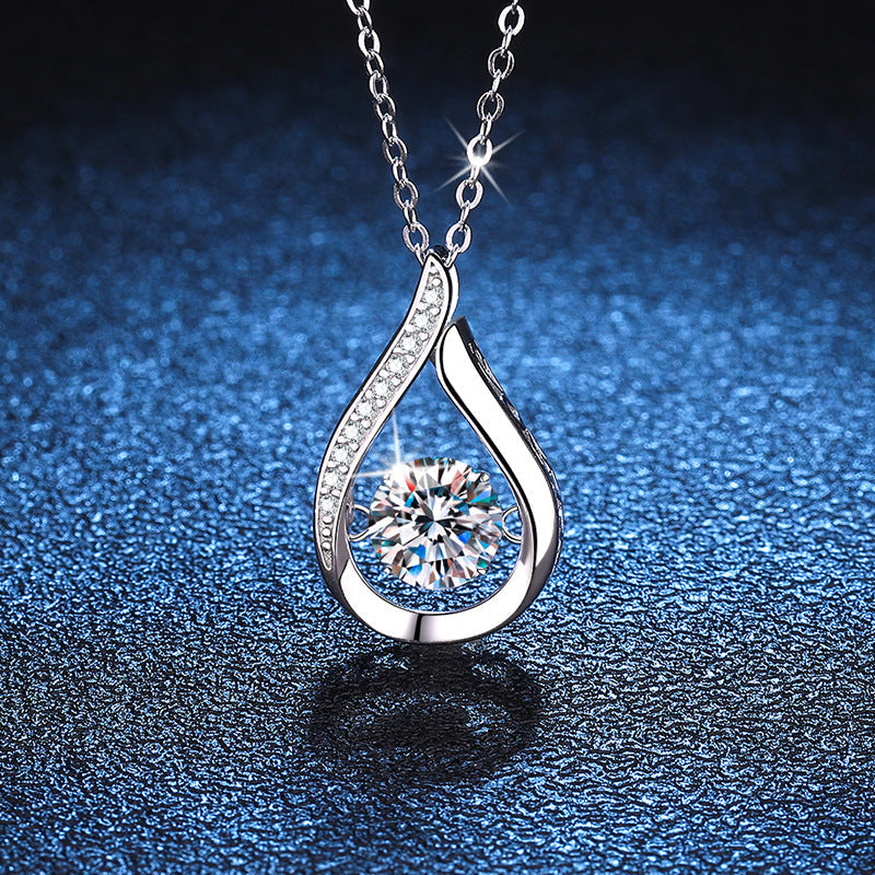 [Avelora]DANCING WATER DROP MOISSANITE NECKLACE