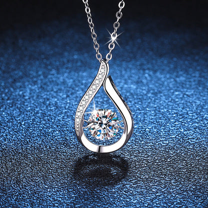 [Avelora]DANCING WATER DROP MOISSANITE NECKLACE