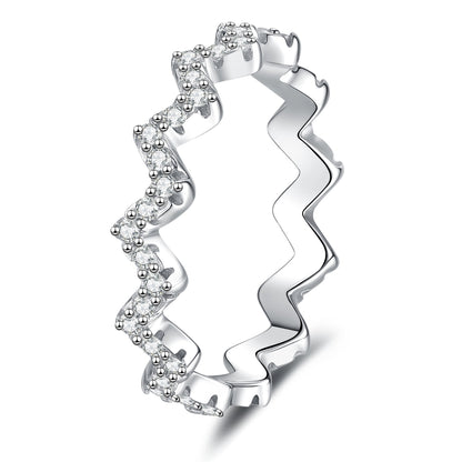 [Avelora]CHIC WAVY MOISSANITE ETERNITY RING