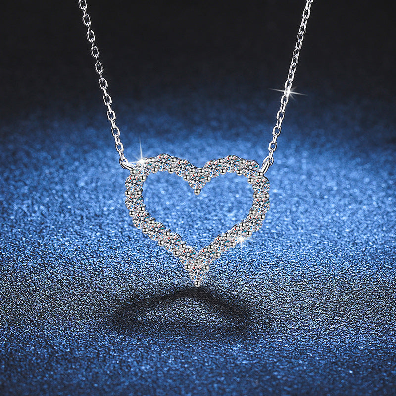 [Avelora]ROMANTIC HEART MOISSANITE PENDANT NECKLACE