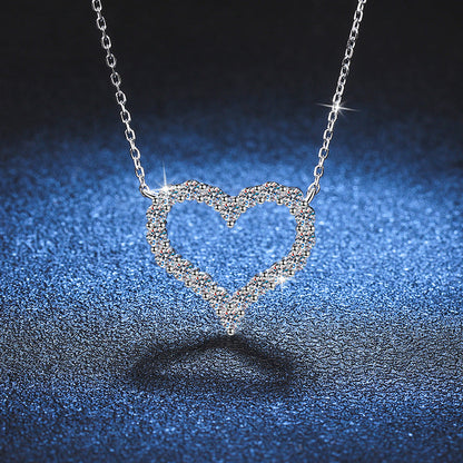 [Avelora]ROMANTIC HEART MOISSANITE PENDANT NECKLACE