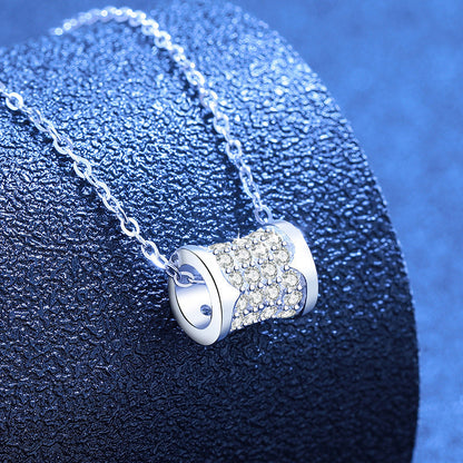 [Avelora]FULL-PAVE "HOURGLASS" MOISSANITE NECKLACE