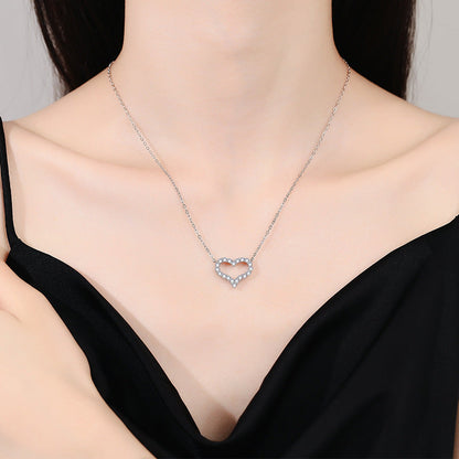 [Avelora]ROMANTIC HEART MOISSANITE PENDANT NECKLACE