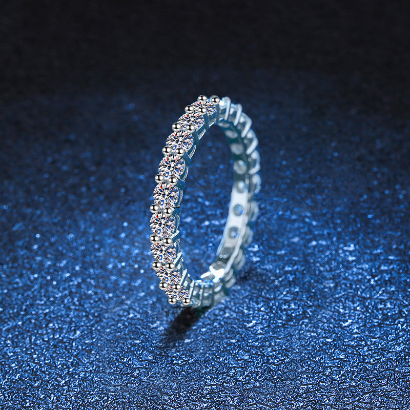 [Avelora]LUXURIOUS 2.2 CARAT FULL ETERNITY MOISSANITE RING