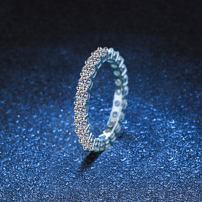 [Avelora]LUXURIOUS 2.2 CARAT FULL ETERNITY MOISSANITE RING