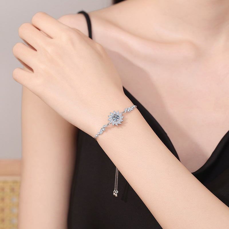 [Avelora]RADIANT SUNFLOWER MOISSANITE BRACELET