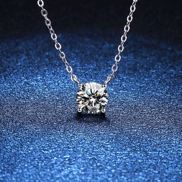 [Avelora]CLASSIC FOUR-PRONG SOLITAIRE MOISSANITE NECKLACE