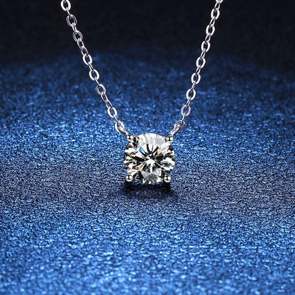 [Avelora]CLASSIC FOUR-PRONG SOLITAIRE MOISSANITE NECKLACE