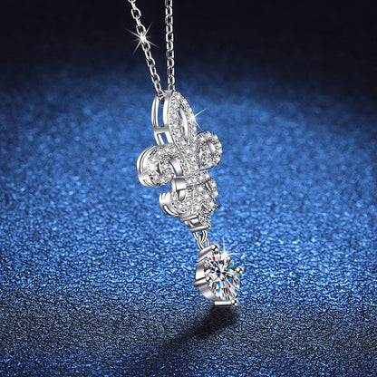 [Avelora]ROYAL FLEUR-DE-LIS MOISSANITE PENDANT NECKLACE