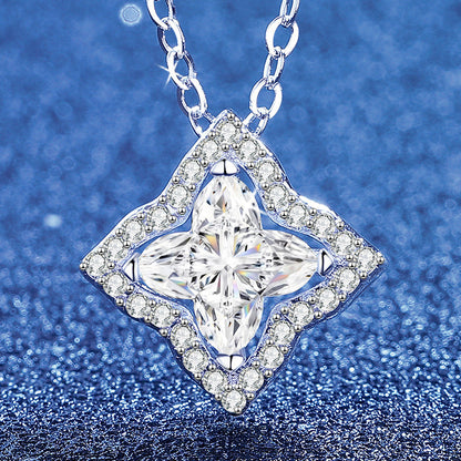 [Avelora]STAR-CLOVER MOISSANITE NECKLACE
