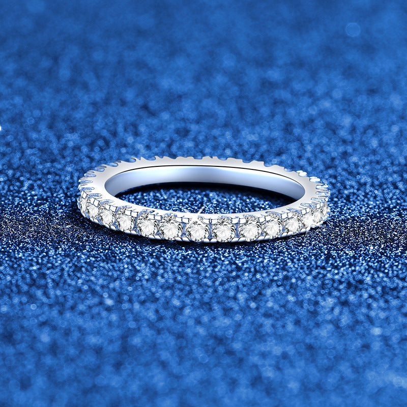 [Avelora]DAINTY 0.87CT FULL ETERNITY MOISSANITE RING