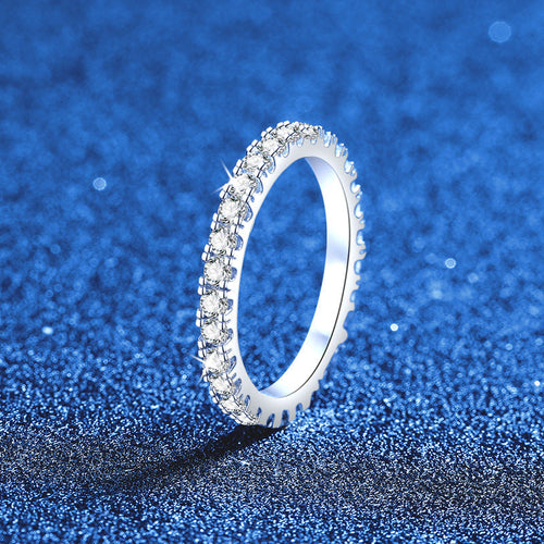 [Avelora]DAINTY 0.87CT FULL ETERNITY MOISSANITE RING