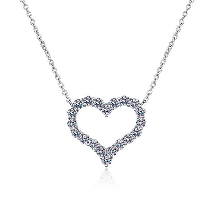 [Avelora]ROMANTIC HEART MOISSANITE PENDANT NECKLACE