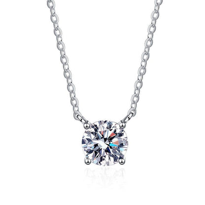 [Avelora]CLASSIC FOUR-PRONG SOLITAIRE MOISSANITE NECKLACE