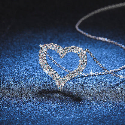 [Avelora]ROMANTIC HEART MOISSANITE PENDANT NECKLACE