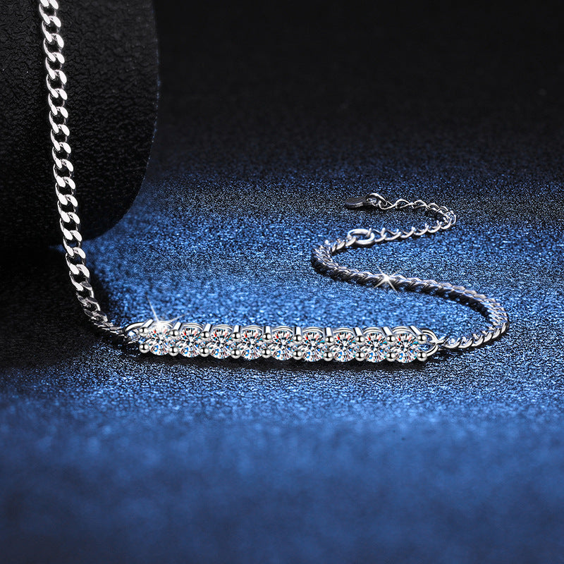 [Avelora]SMILING CURVE MOISSANITE BRACELET