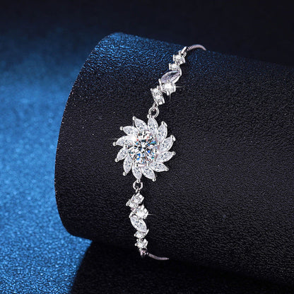 [Avelora]RADIANT SUNFLOWER MOISSANITE BRACELET