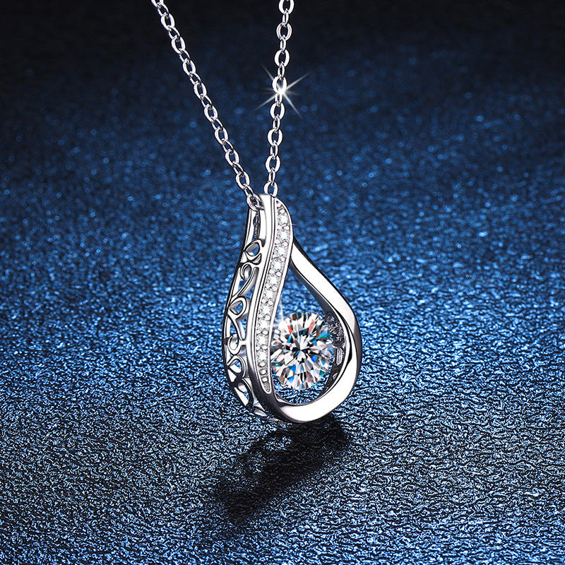 [Avelora]DANCING WATER DROP MOISSANITE NECKLACE