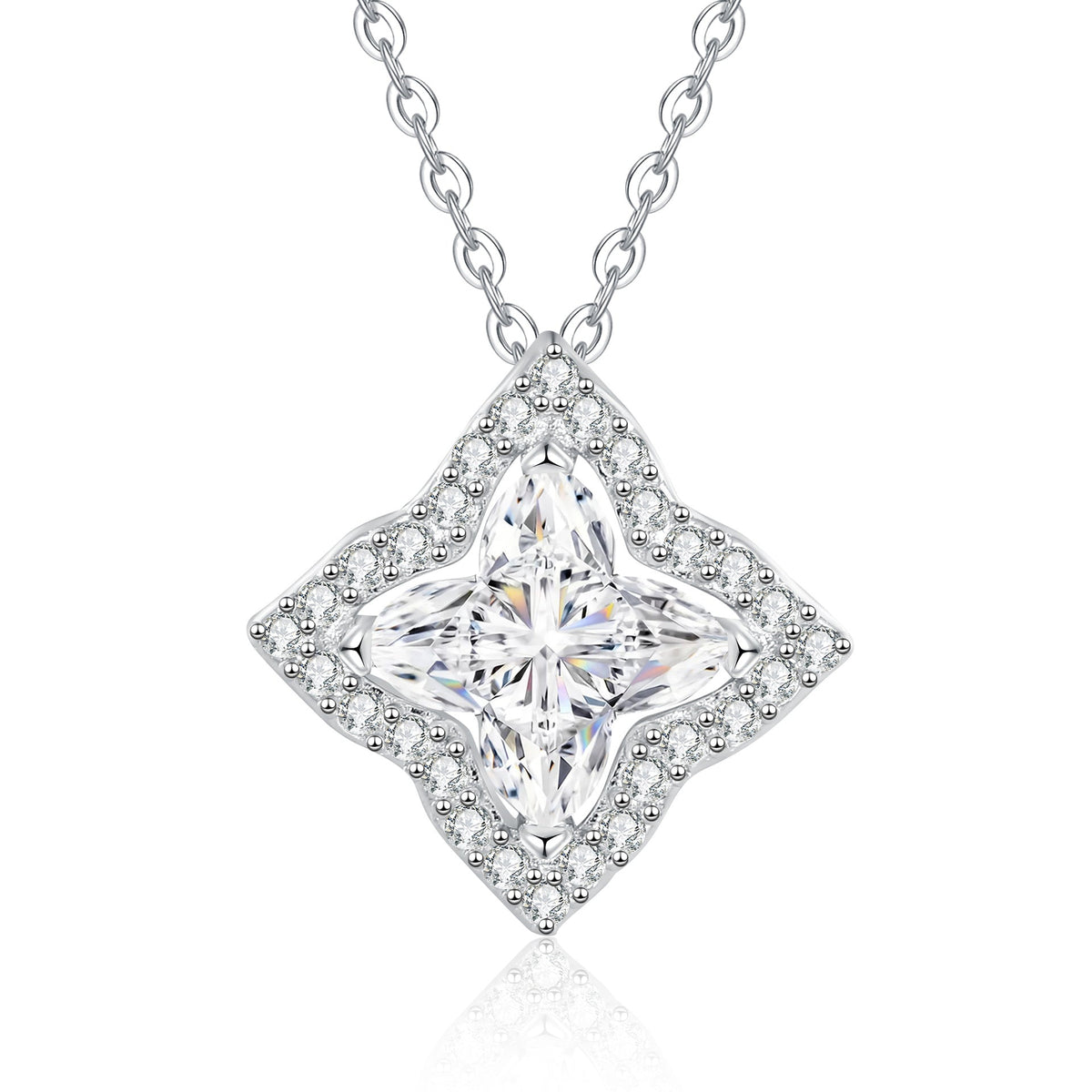 [Avelora]STAR-CLOVER MOISSANITE NECKLACE