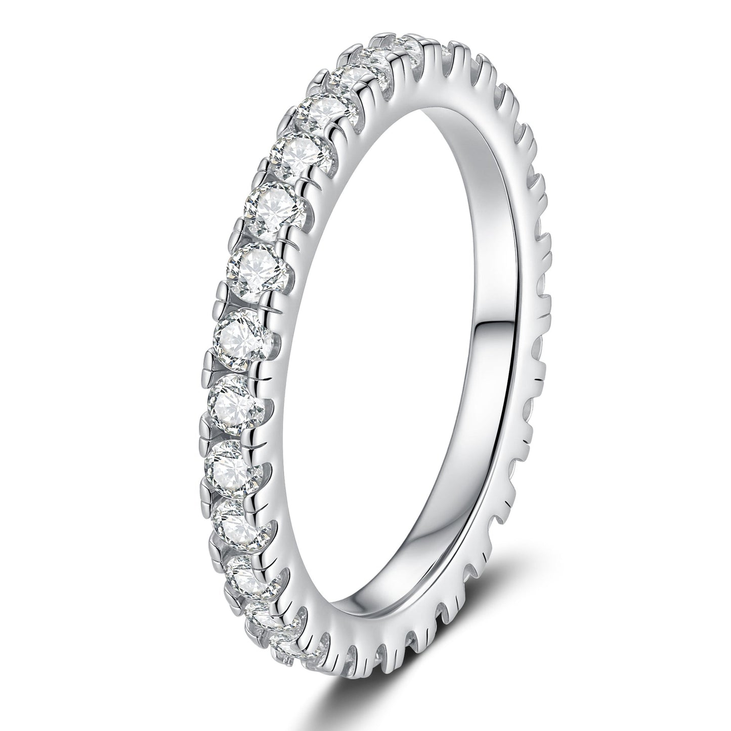 [Avelora]DAINTY 0.87CT FULL ETERNITY MOISSANITE RING