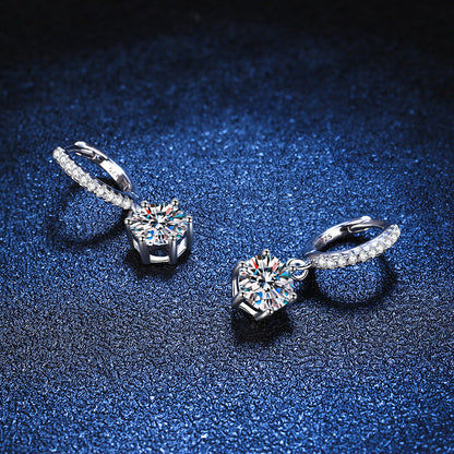 [Avelora]CLASSIC 6-PRONG MOISSANITE DROP EARRINGS