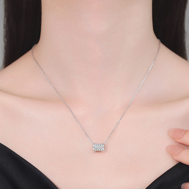 [Avelora]FULL-PAVE "HOURGLASS" MOISSANITE NECKLACE