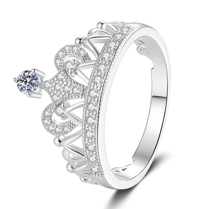 [Avelora]DREAMY CROWN MOISSANITE RING - 1.2CT ELEGANT PRINCESS STYLE