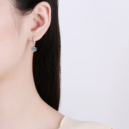 [Avelora]CLASSIC 6-PRONG MOISSANITE DROP EARRINGS