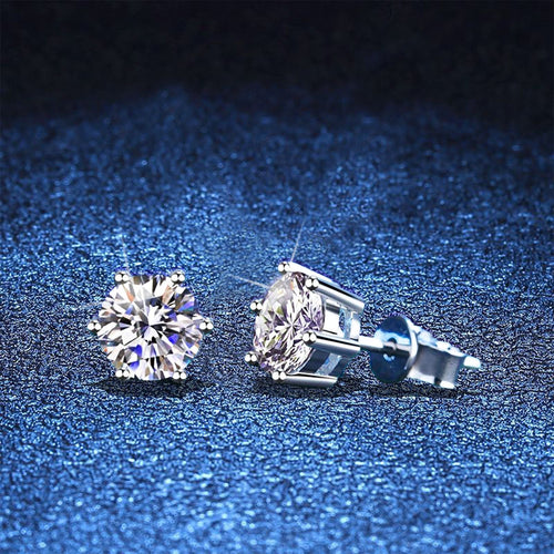 [Avelora]SIX-PRONG MOISSANITE EARRINGS