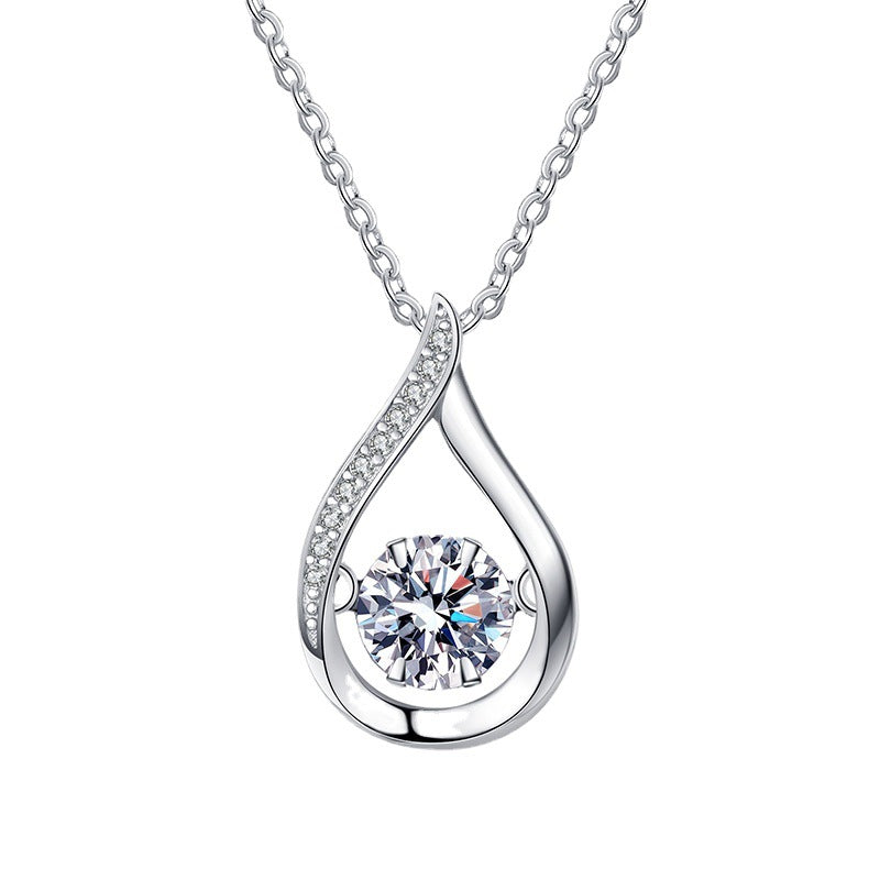 [Avelora]DANCING WATER DROP MOISSANITE NECKLACE