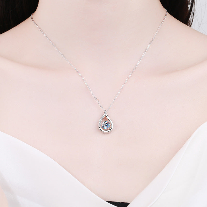 [Avelora]DANCING WATER DROP MOISSANITE NECKLACE