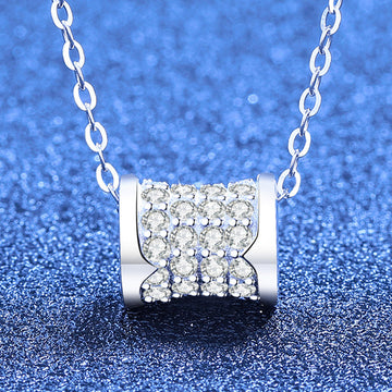 [Avelora]FULL-PAVE "HOURGLASS" MOISSANITE NECKLACE