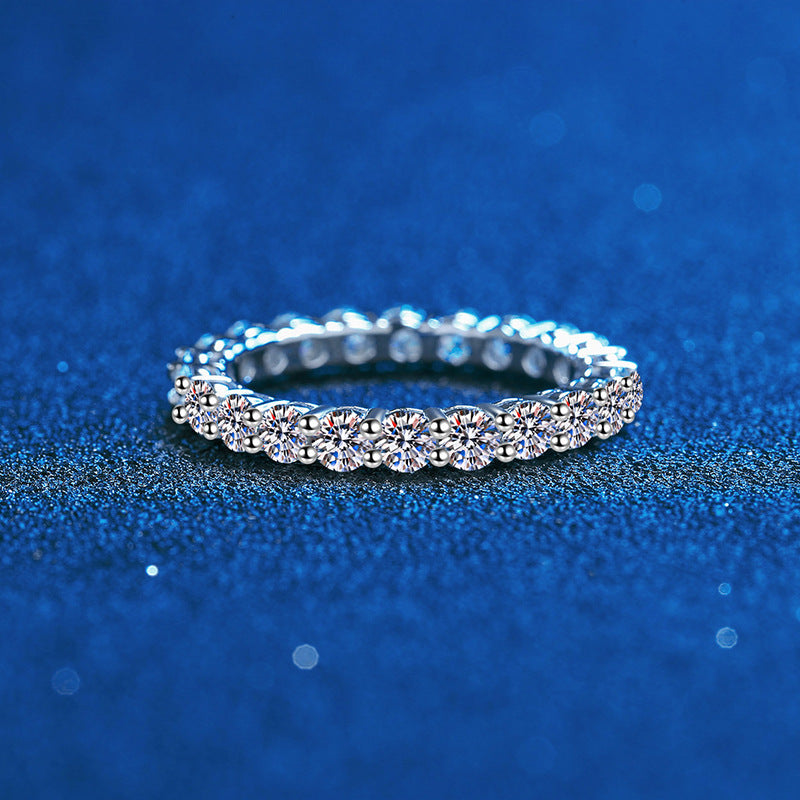 [Avelora]LUXURIOUS 2.2 CARAT FULL ETERNITY MOISSANITE RING