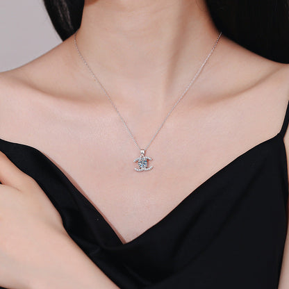 [Avelora]CLASSIC INTERLOCKING MOISSANITE PENDANT NECKLACE