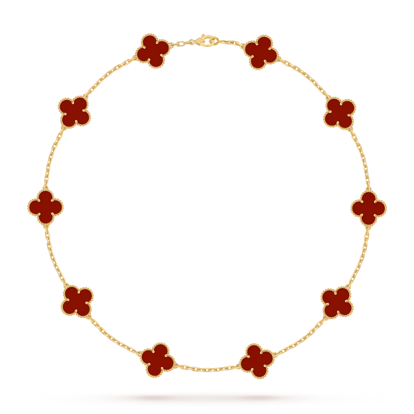 [Avelora]CLASSIC LUCKY 10-MOTIF CLOVER NECKLACE GOLD COLLECTION