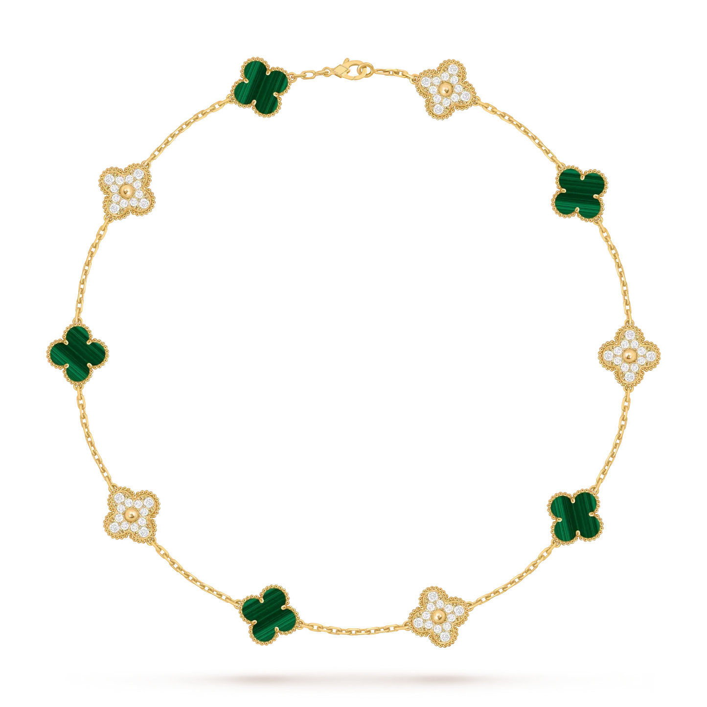 [Avelora]CLASSIC LUCKY 10-MOTIF CLOVER NECKLACE GOLD COLLECTION