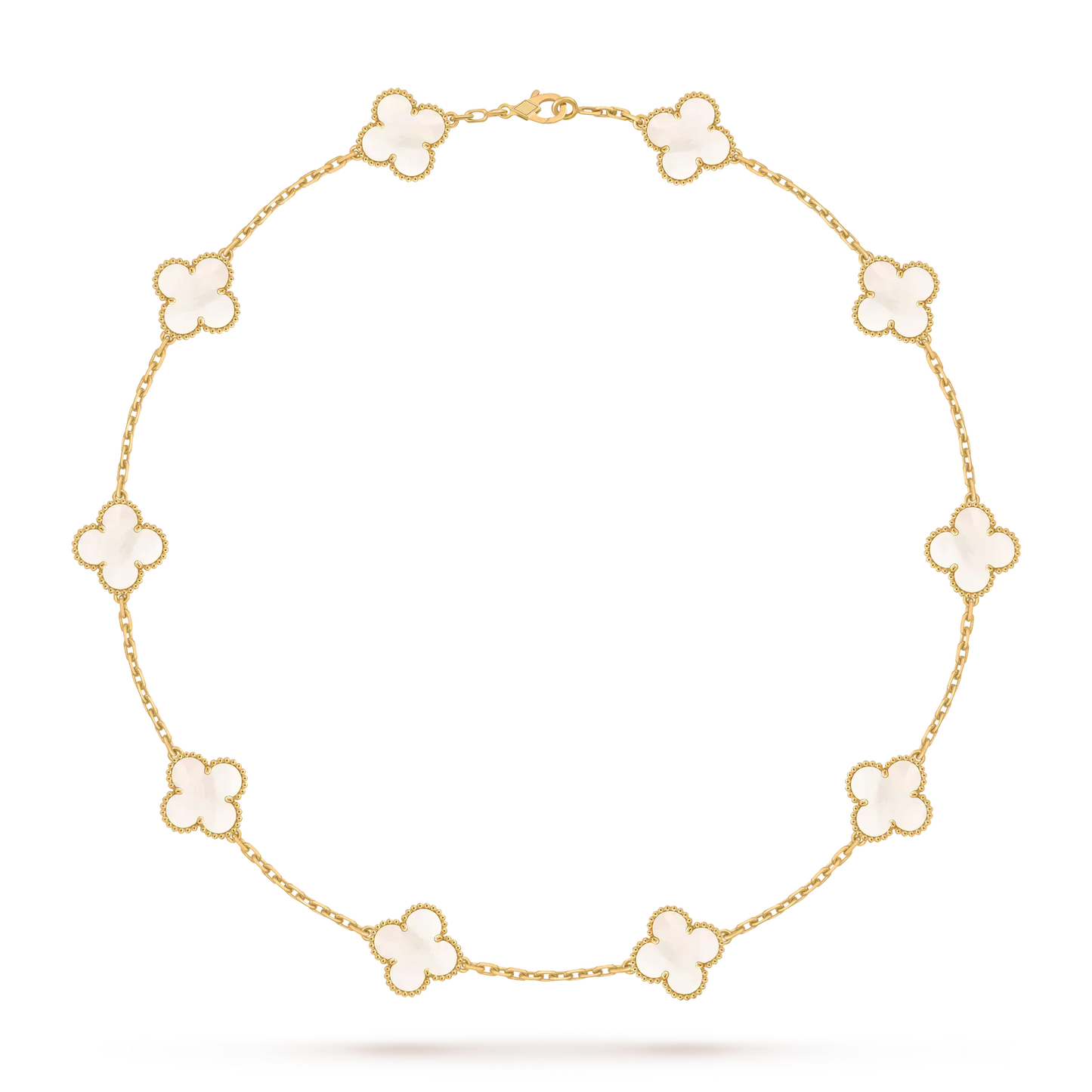 [Avelora]CLASSIC LUCKY 10-MOTIF CLOVER NECKLACE GOLD COLLECTION