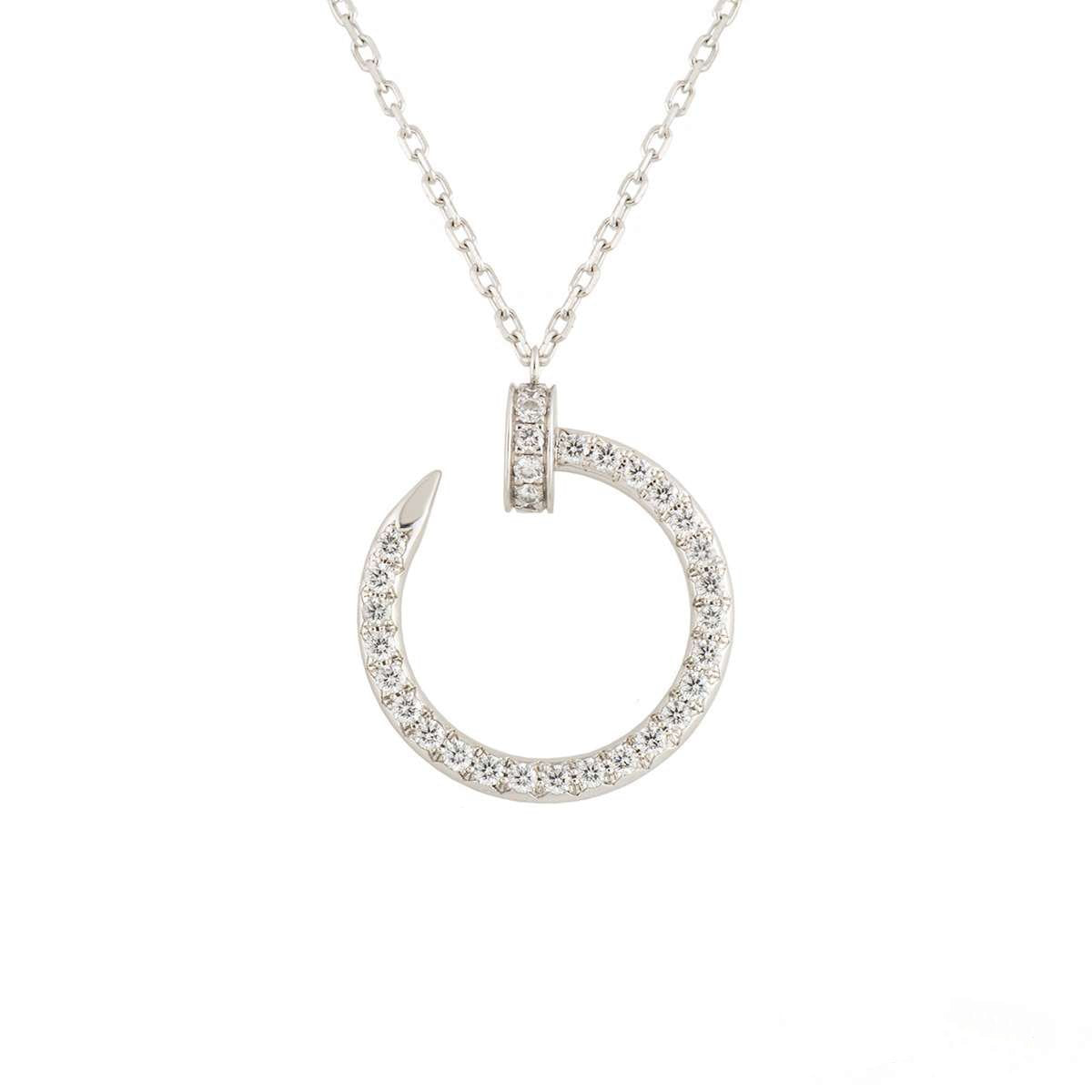 [Avelora Jewelry ]JUSTE NECKLACE SILVER DIAMONDS