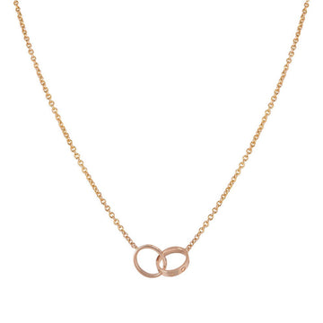 [Avelora Jewelry ]LOVE NECKLACE DOUBLE RING PINK GOLD