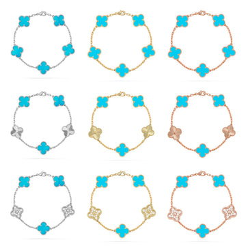 [Avelora Jewelry ] CLOVER 5 MOTIF TURQUOISE BRACELET COLLECTION